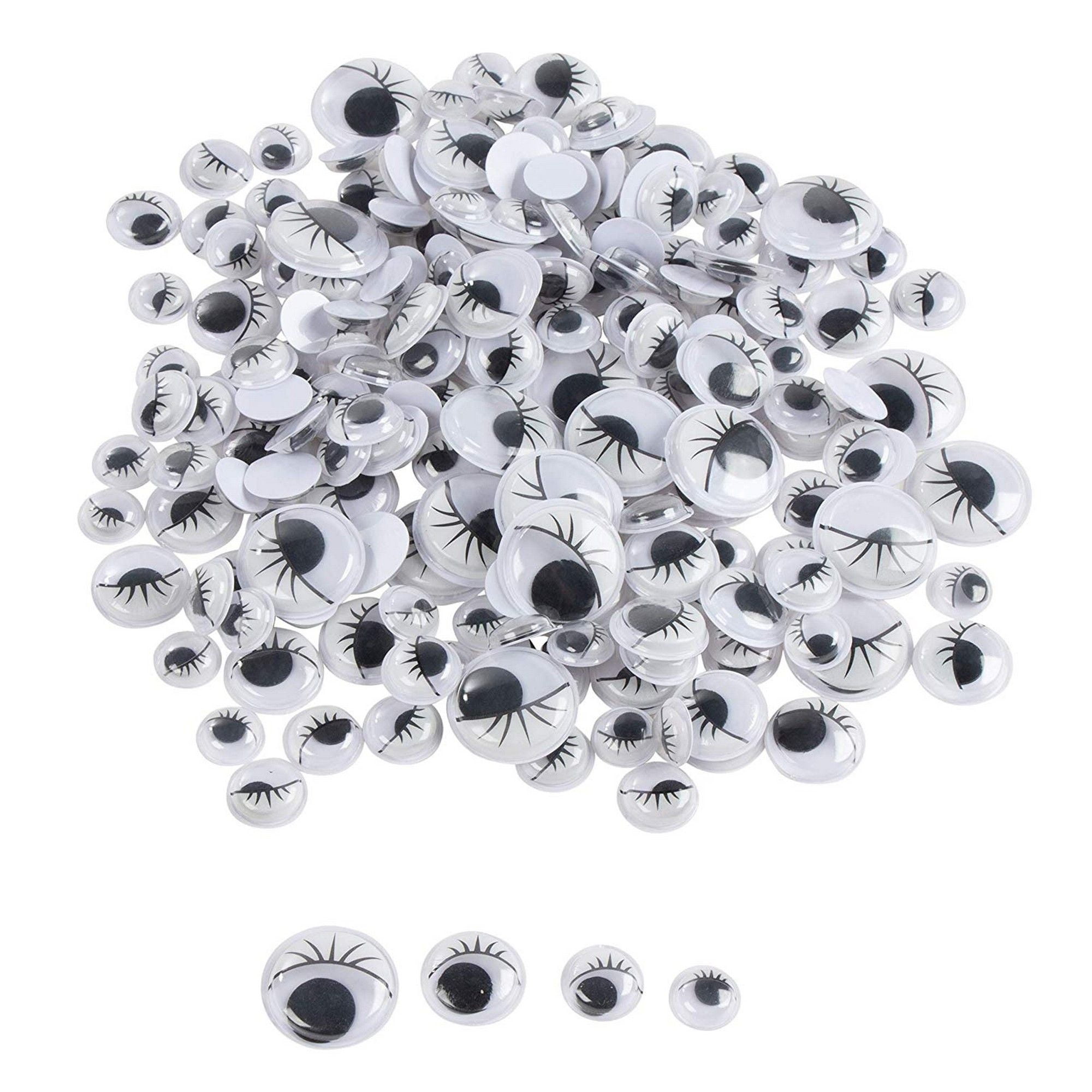 VEYLIN 1000Pcs Googly Wiggle Eyes Self Adhesive Black and White Colors Craft Wobbly Eyes for DIY Crafts and Scrapbooking